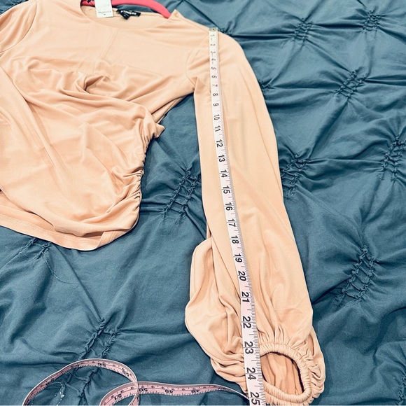 Express Soft Pink Ruched Blouse - Picture 4 of 7